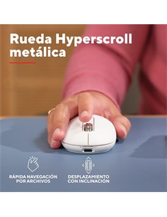 TRUST Raton Inalambrico Bluetooth SERON HYPERSCROLL Blanco Silencioso Recargable 26019