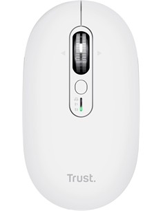 TRUST Raton Inalambrico Bluetooth SERON HYPERSCROLL Blanco Silencioso Recargable 26019
