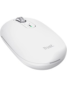 TRUST Raton Inalambrico Bluetooth SERON HYPERSCROLL Blanco Silencioso Recargable 26019