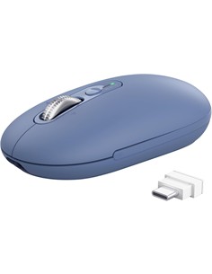 TRUST Raton Inalambrico Bluetooth SERON HYPERSCROLL Azul Silencioso Recargable 26019