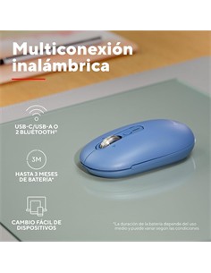 TRUST Raton Inalambrico Bluetooth SERON HYPERSCROLL Azul Silencioso Recargable 26019