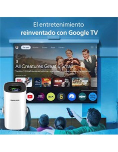 PHILIPS Proyector Led NeoPIX 250 Smart Hasta 80" Blanco