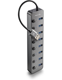 NGS Hub Usb 8 Puertos 3.0 5Gbps Con Interruptor y Alimentacion IHUB