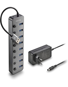 NGS Hub Usb 8 Puertos 3.0 5Gbps Con Interruptor y Alimentacion IHUB