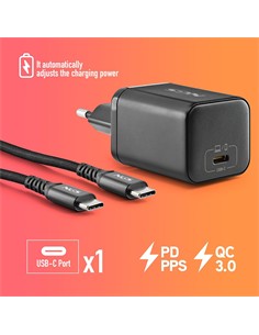 NGS Cargador Para Portatil ACER Tipo C 65W Con 4 Clavijas 3x1.1mm,5.5x2.5mm,5.5x2.1mm,5.5x1.7mm