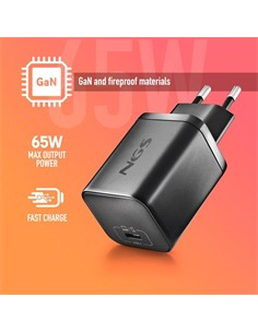 NGS Cargador Para Portatil ACER Tipo C 65W Con 4 Clavijas 3x1.1mm,5.5x2.5mm,5.5x2.1mm,5.5x1.7mm