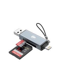 ONE PLUS Lector de Tarjetas Micro Sd,SD Con Conector Lightning Y Usb-A NB1558 480Mbps
