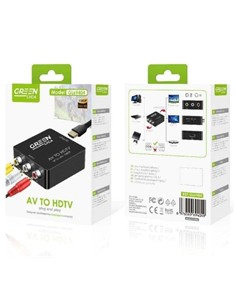 Green Lyca Convertidor Video Analogico (RCA) Entrada  a Digital (HDMI) Salida GL69404