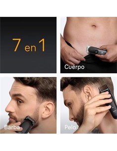 BRAUN Afeitadora de Barba,Cuerpo,Cortapelo 7 En 1 AOI5520 Series 5 Recargable, Lavable Aqua Grip