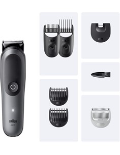 BRAUN Afeitadora de Barba,Cuerpo,Cortapelo 7 En 1 AOI5520 Series 5 Recargable, Lavable Aqua Grip