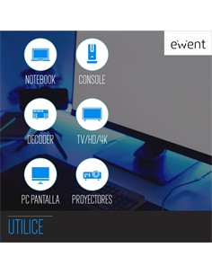 EWENT Convertidor Vga/M A Hdmi/H EW9866 Full HD