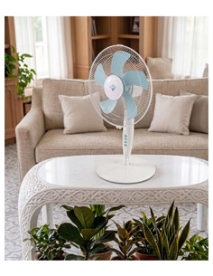 SYTECH ARTICO Ventilador 3 En 1 Pie Sobremesa Y Pared 50W 3 Velocidades, 5 Aspas Silencioso Blanco