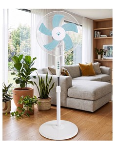 SYTECH ARTICO Ventilador 3 En 1 Pie Sobremesa Y Pared 50W 3 Velocidades, 5 Aspas Silencioso Blanco