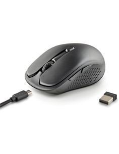 NGS Raton Inalambrico Recargable Tipo C EVO SPOOK Negro