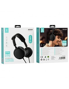 IKREA Auricular Estereo de Casco WC9454 Con Cable Jack 3.5mm y  Microfono Negro