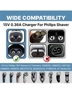 HOME Cable Cargador Para Afeitadora Philips DK-7285 HQ8505 Series 5000 S5531
