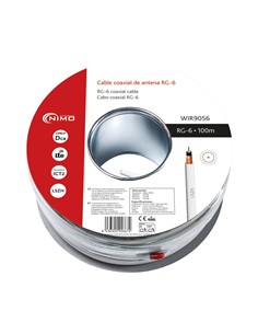 NIMO Cable Antena Coaxial RG-6 WIR9056 Por Metro 1.10mm/64 Hilos Blanco