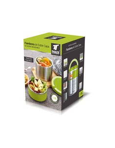 THULOS Fiambrera de Doble Capa TH-LB15 Acero Inoxidable 1.5L Verde