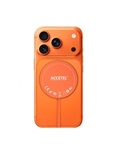 ACCETEL Cargador Magsafe 25W Magcharge ACW4220 Naranja Con tipo C