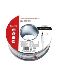 NIMO Cable Antena Coaxial RG-6 WIR9054 Por Metro 1.00mm/48 Hilos Blanco