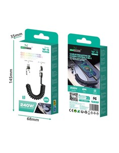 NEW SCIENCE Cable Datos 4 En 1 Usb/ TIpo C a Lightning/TIpo C 240W 2Mts W-5