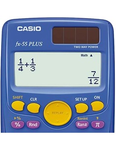 CASIO Calculadora Cientifica FX-55 Plus Azul Solar