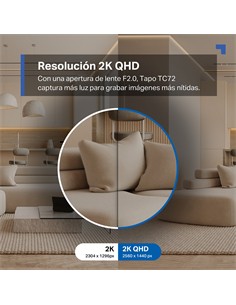 TP-LINK Camara Vigilancia IP Wifi TAPO  TC72  360º.Vision Nocturna,Micro Sd,2K QHD