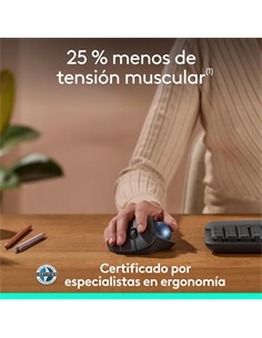 LOGITECH Raton Inalambrico ERGO M575S Trackball Negro