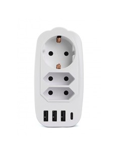 MADER Enchufe 7 En 1 4xCorriente/2xUsb A/1xTIpo C