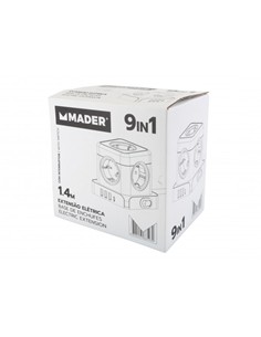 MADER Base de Enchufes 9 En 1 5 Tomas Schuko,3XUsb,1X Tipo C 1.4Mtrs Con Interruptor
