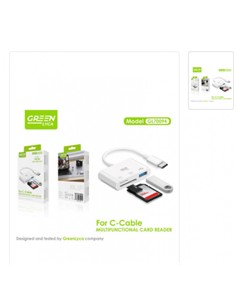 GREEN LYCA Lector Tarjeta SD, MIcro Sd,Usb/H Con Conector Tipo C GL70094