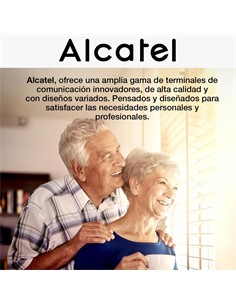 ALCATEL Telefono Fijo Sobremesa TMAX 10+ Blanco Con Teclas Grandes,6 Memorias Con Foto