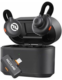 HOLLYLAND Microfono Inalambrico Duo De Solapa Con Conector TIpo C LARK M2S Negro