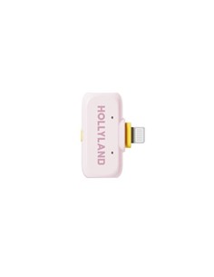 HOLLYLAND Microfono Inalambrico Duo De Solapa Conector TIpo C+Adaptador Lightning LARK A1 Rosa