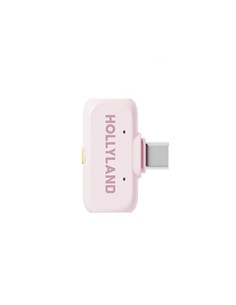 HOLLYLAND Microfono Inalambrico Duo De Solapa Conector TIpo C+Adaptador Lightning LARK A1 Rosa