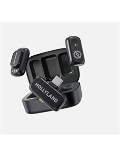 HOLLYLAND Microfono Inalambrico Duo Lavalier Con Conector Tipo C LARK A1 Con Caja
