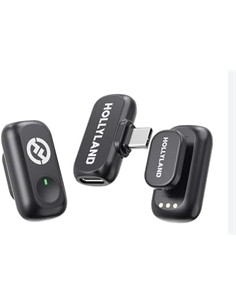 HOLLYLAND Microfono Inalambrico Duo Lavalier Con Conector Tipo C LARK A1 Con Caja