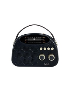 SYTECH Radio Portatil VIntage 4W SY-XV1678BT Con Bluetooth/Usb/Micro SD/ BAteria REcargable Negro