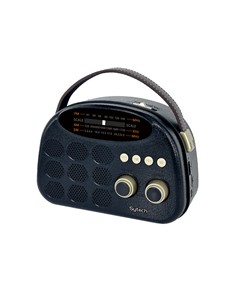 SYTECH Radio Portatil VIntage 4W SY-XV1678BT Con Bluetooth/Usb/Micro SD/ BAteria REcargable Negro