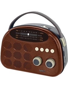 SYTECH Radio Portatil VIntage 4W SY-XV1678BT Con Bluetooth/Usb/Micro SD/ BAteria REcargable Marron