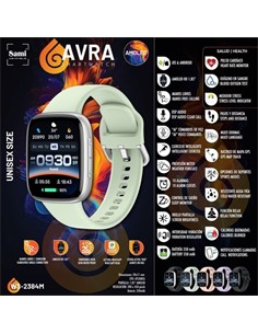 SAMI Reloj Smartwatch AVRA Amoled WS2384 Malva