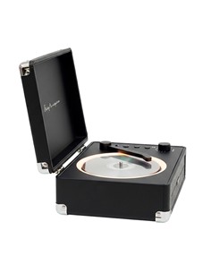 PRIXTON Reproductor Cd Con DIseño Tocadisco con Radio FM/Bluetooth/Aux BOOGIE BLACK Negro