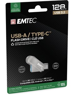 EMTEC Pendrive Dual Tipo C/Asb A 128Gb 3.2