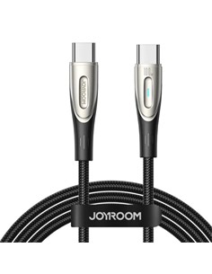 JOYROOM Cable Datos Tipo C M/M 100W Nylon Negro 1.2Mtrs SA27-CC5