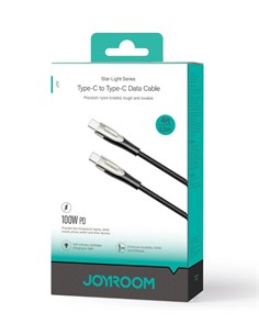 JOYROOM Cable Datos Tipo C M/M 100W Nylon Negro 1.2Mtrs SA27-CC5