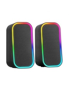 MARS GAMING Altavoces Para PC Bluetooth 5.3 Luces RGB Negro MS-OM 20W Y Cable Jack 3.5mm