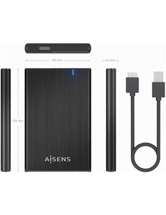 AISENS Caja Externa Para Disco Duro 2.5" Sata Usb 3.2 Gen1 ASE-2528B Negra