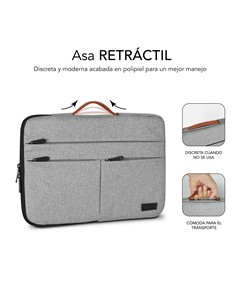 SUBBLIM Funda Para  Portatil 13.3-14" Gris Claro Air Padding 360 AP36002