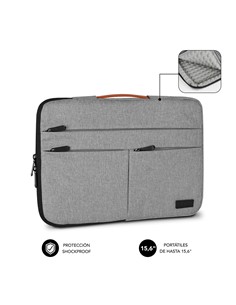 SUBBLIM Funda Para Portatil 15.6" Gris de Tela AP36051