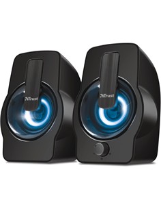 TRUST Altavoces Para PC Con Luz Led RGB GEMI 12W Con Cable Usb Para Carga Y Jack 3.5mm Audio